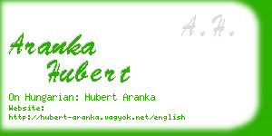 aranka hubert business card